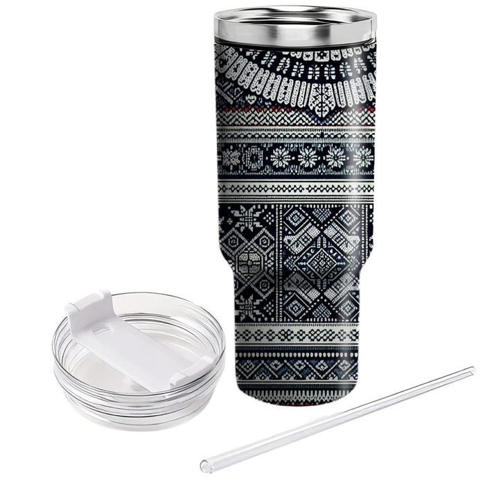 Winter Nordic Elegance Tumblers With Lids