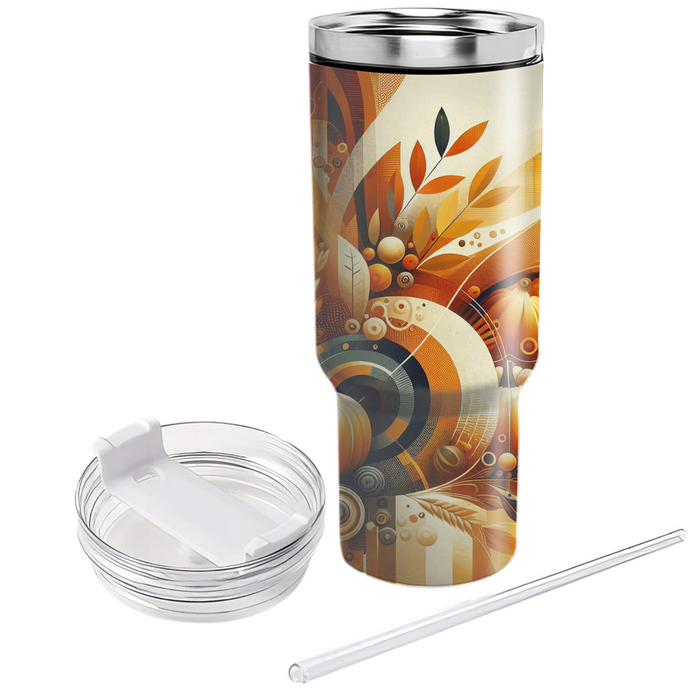 Abstract Harvest - Modern Thanksgiving  Tumbler Cups