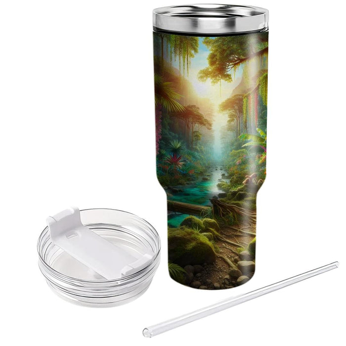 Spring Rainforest Adventure  Tumblers With Lids