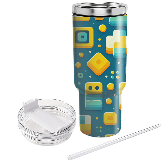 Floating Square Patterns Decorative Tumblers