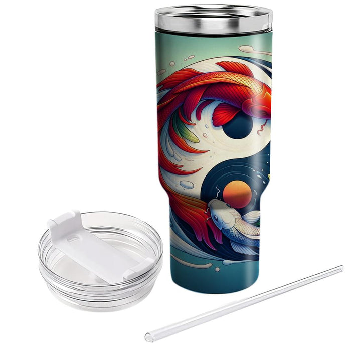 Zen Koi Fish Harmony  Travel Tumblers