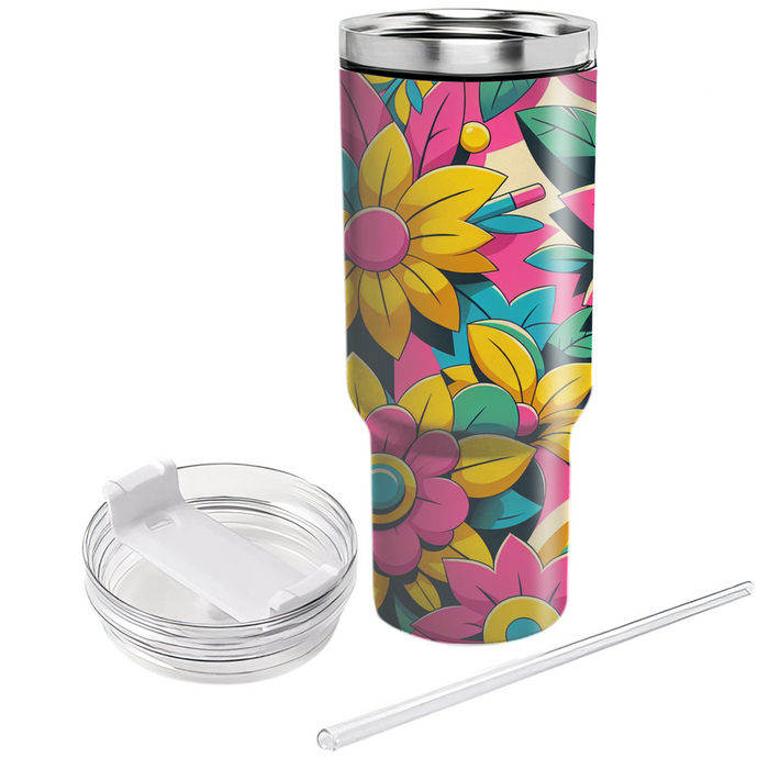 Floral Funk  Tumbler Cups