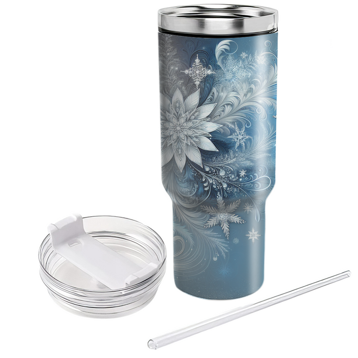 Winter Frosted Patterns  Travel Tumblers