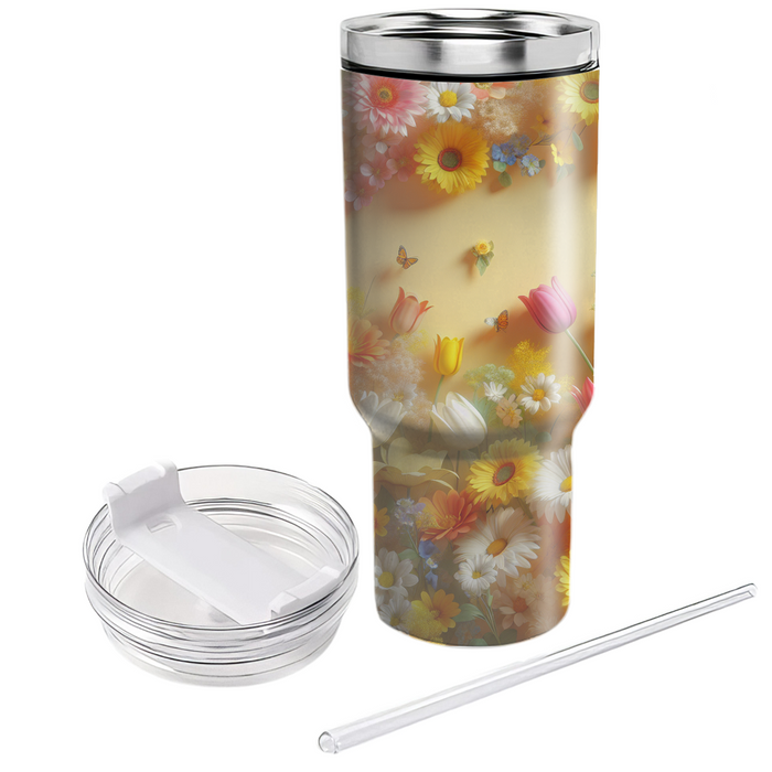 Spring Floral Fiesta  Custom Tumblers