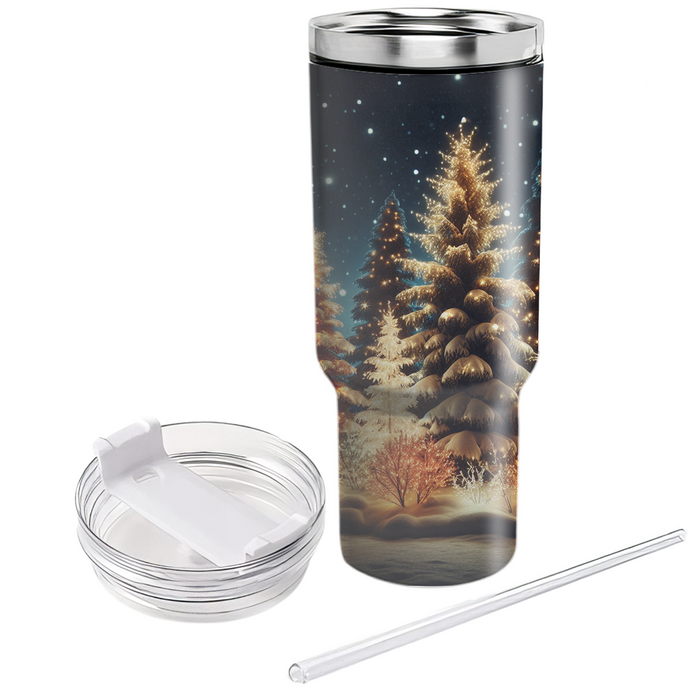 Winter Twinkling Lights  Personalized Tumblers