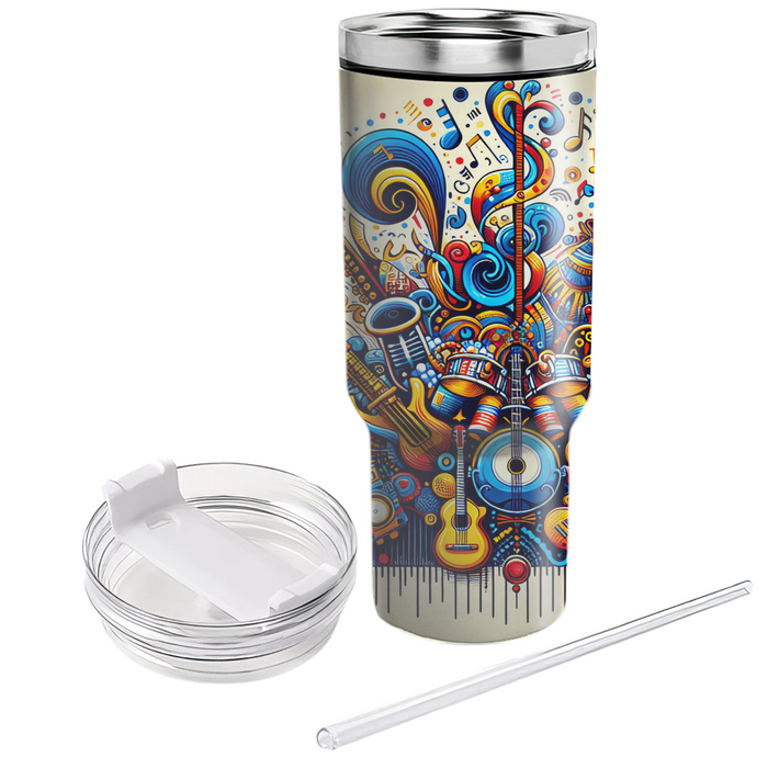 Vibrant Harmony - International Music Day  Custom Tumblers