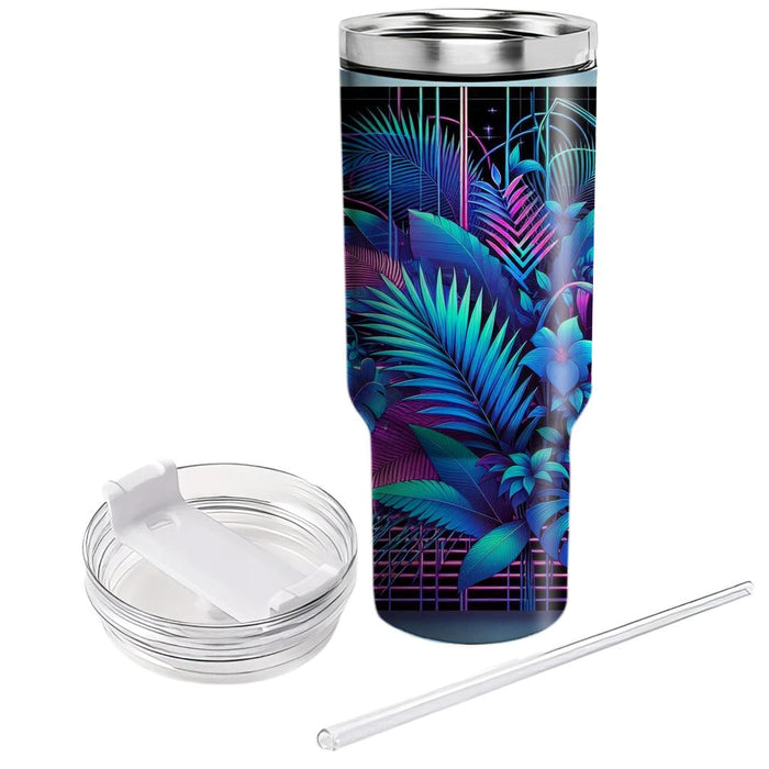 Synth Jungle Groove Travel Tumblers