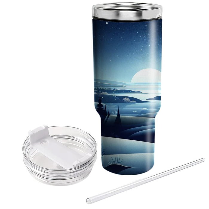 Winter Midnight Tundra  Custom Tumblers