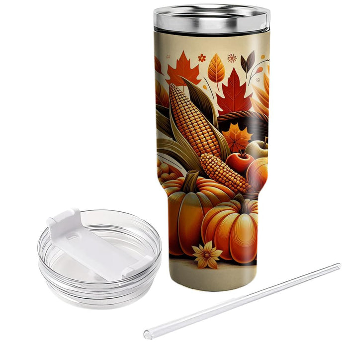 Bountiful Harvest - Thanksgiving  Custom Tumblers