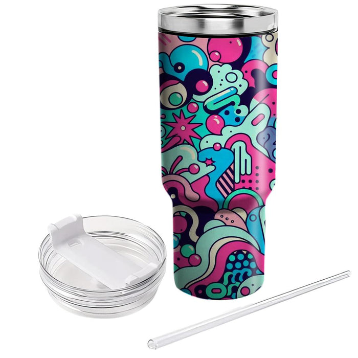 Whimsical Doodle Delight  Tumblers With Lids