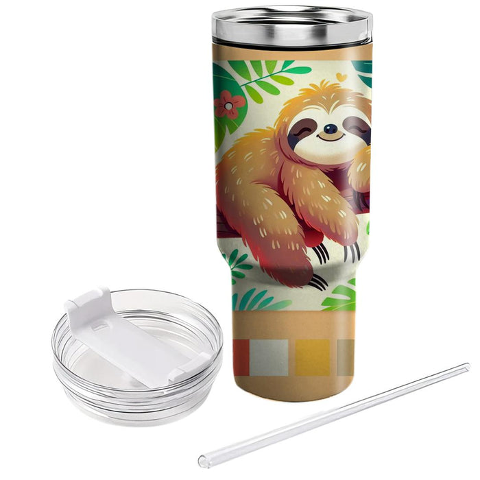 Whimsical Sloth Nap  Travel Tumblers