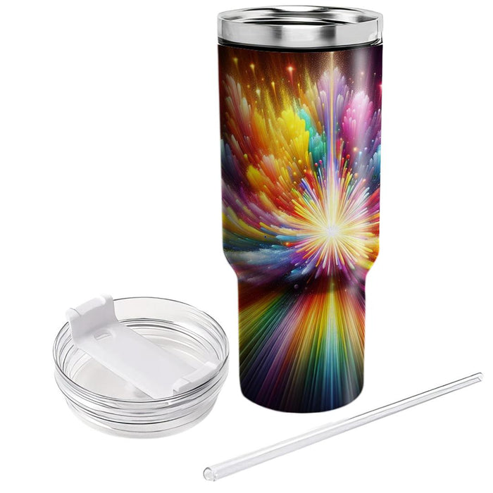 Vibrant Rainbow Rays  Tumbler Cups