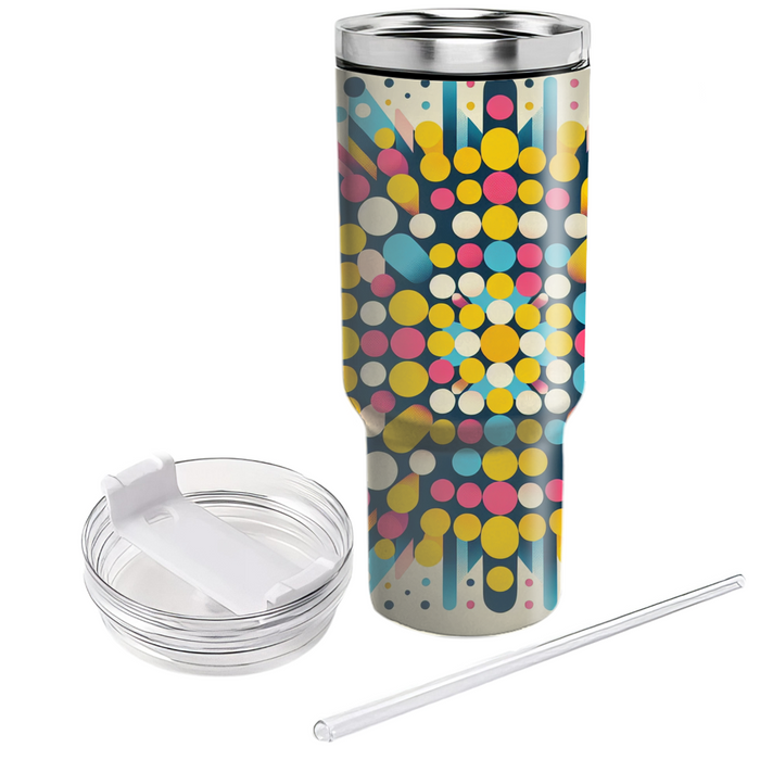 Geometric Polka Dot Burst  Unique Tumblers