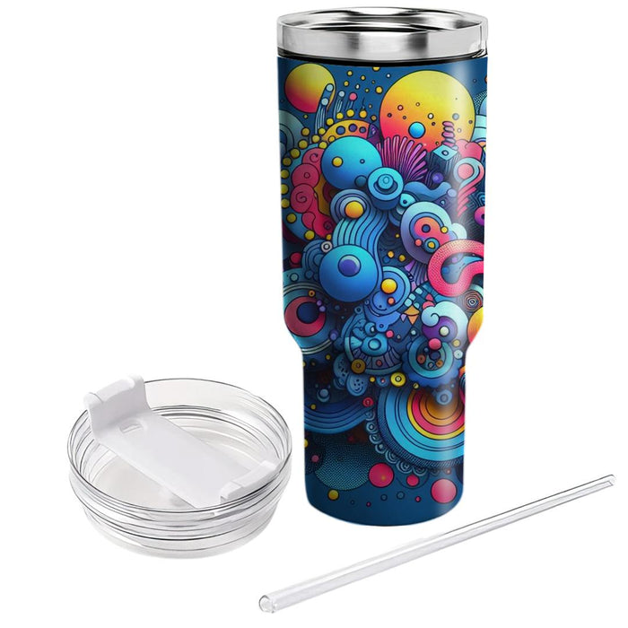 Vibrant Doodles  Personalized Tumblers