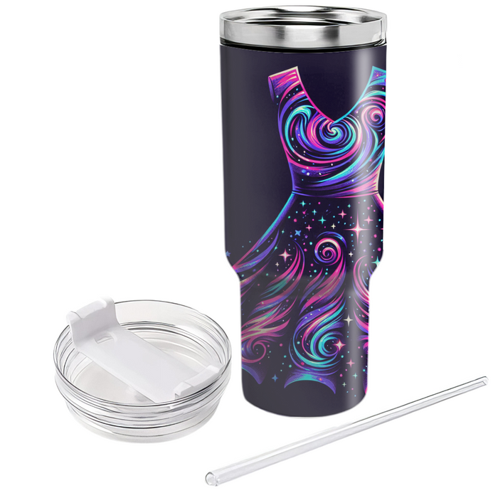 Neon Night Skies Dress Custom Tumblers