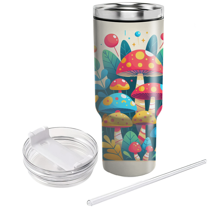 Whimsical Mushroom Wonderland Travel Tumblers