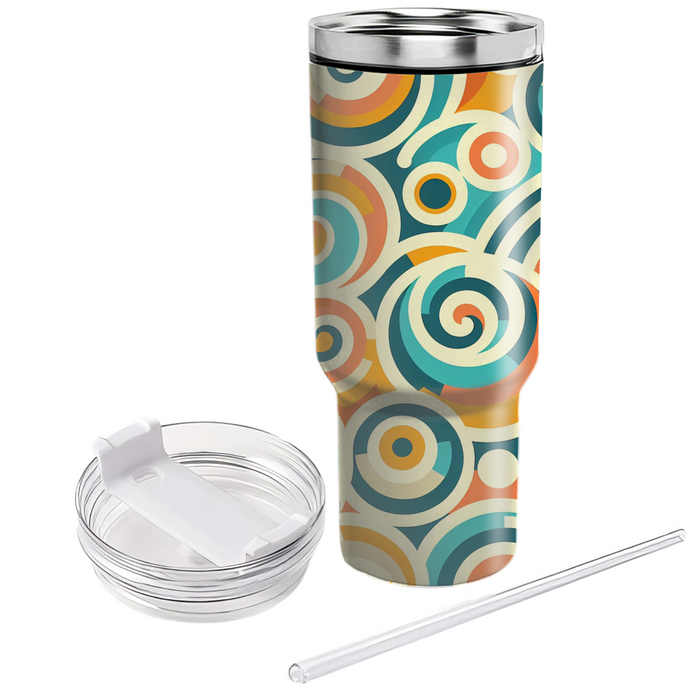 Retro Spiral Pattern  Insulated Tumblers