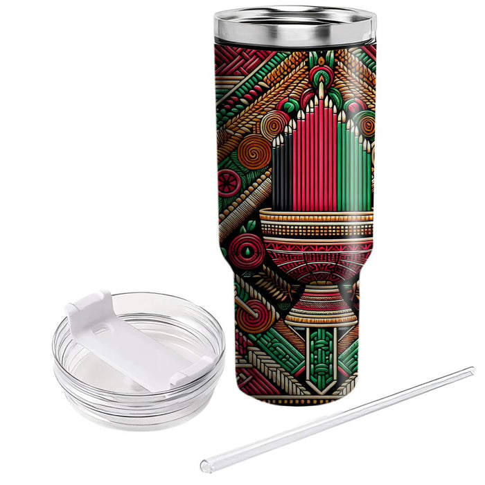 Woven Traditions - A Kwanzaa  Tumblers With Lids