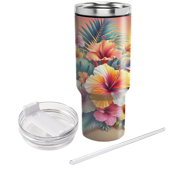 Tropical Sunset Blooms  Insulated Tumblers