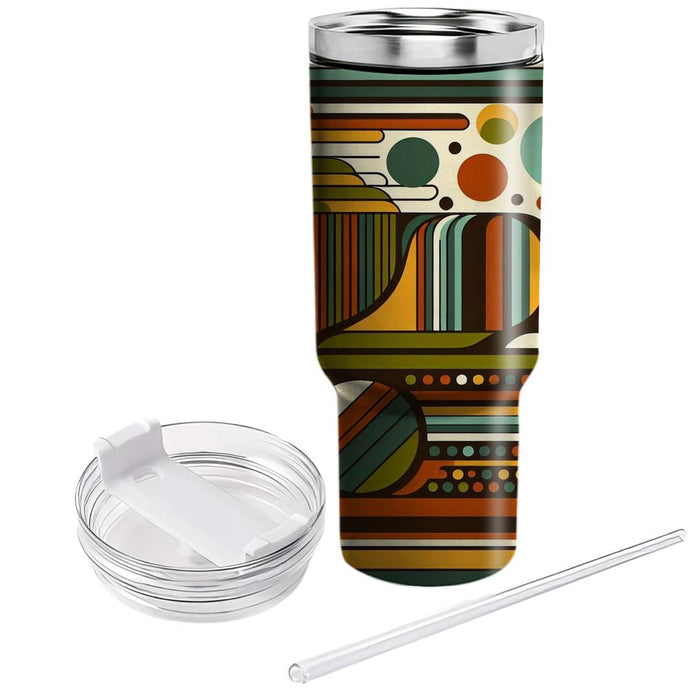 Bold Stripes And Circles  Tumbler Cups