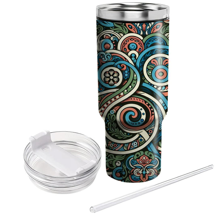 Vintage Paisley Groove  Travel Tumblers