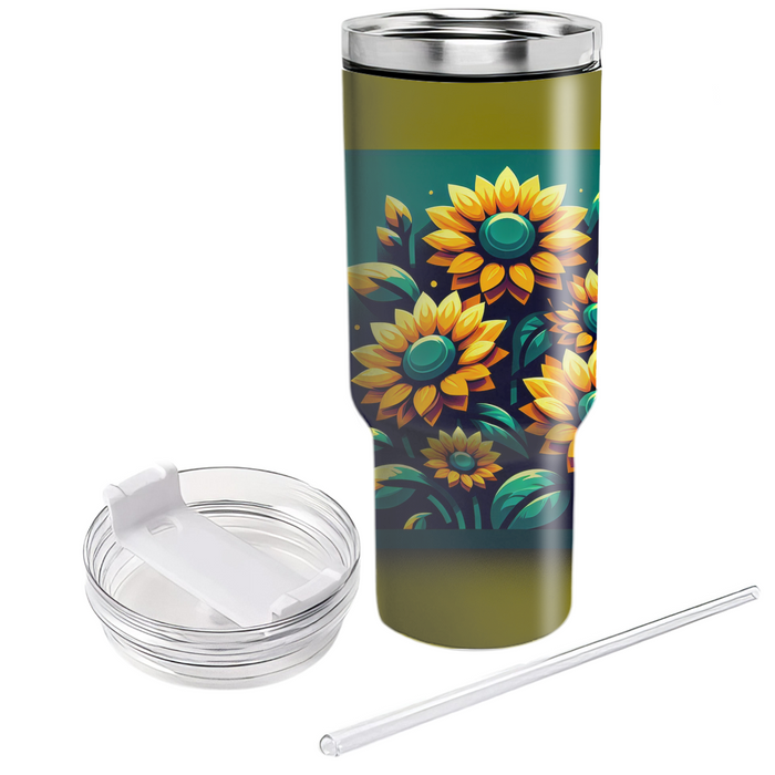 Radiant Sunflower Bliss  Custom Tumblers