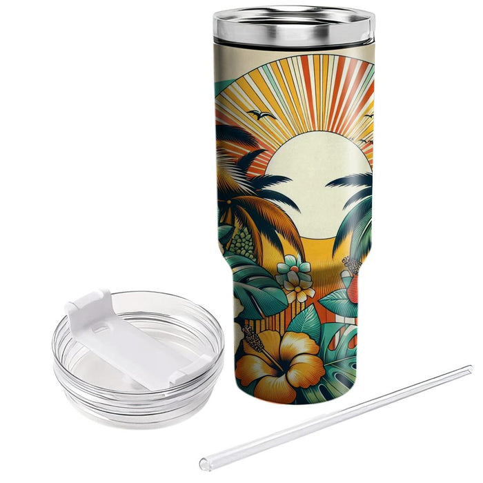 Tropical Oasis - Summer Solstice  Decorative Tumblers