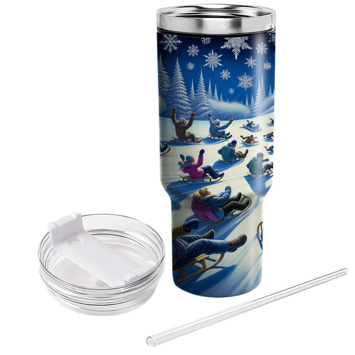 Winter Sledding Adventure  Custom Tumblers