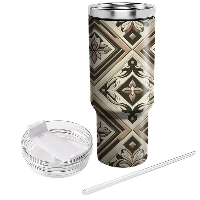 Vintage Diamond Patterns  Travel Tumblers