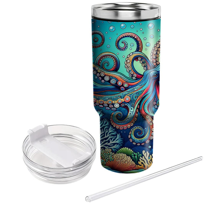 Underwater Fantasy Octopus  Personalized Tumblers