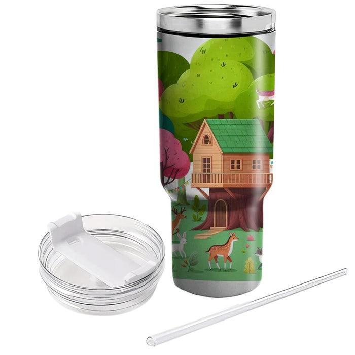 Whimsical Treehouse Adventure  Personalized Tumblers