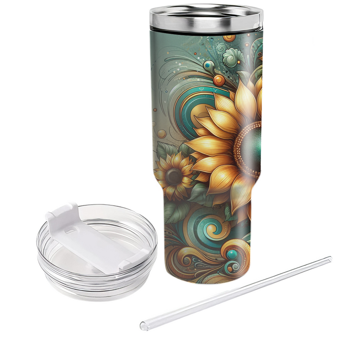 Bohemian Sunflower Dream  Insulated Tumblers