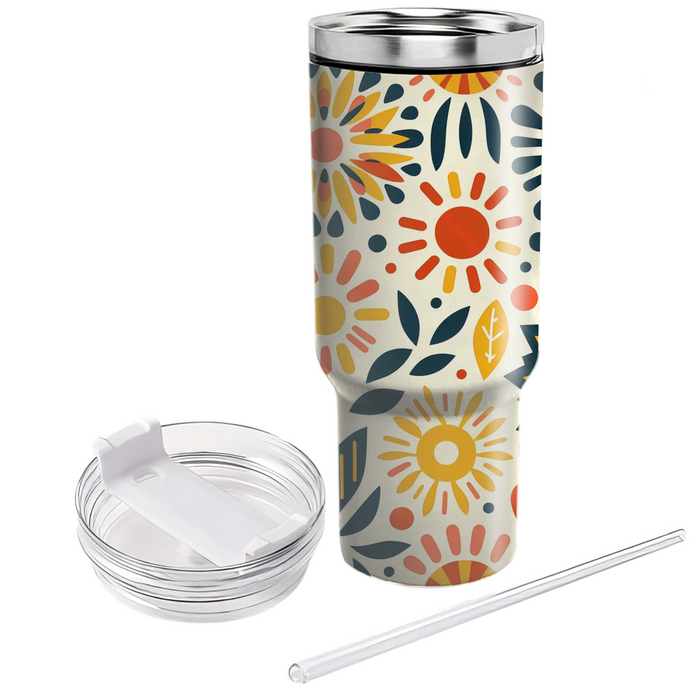 Sunny Radiance Pattern  Custom Tumblers