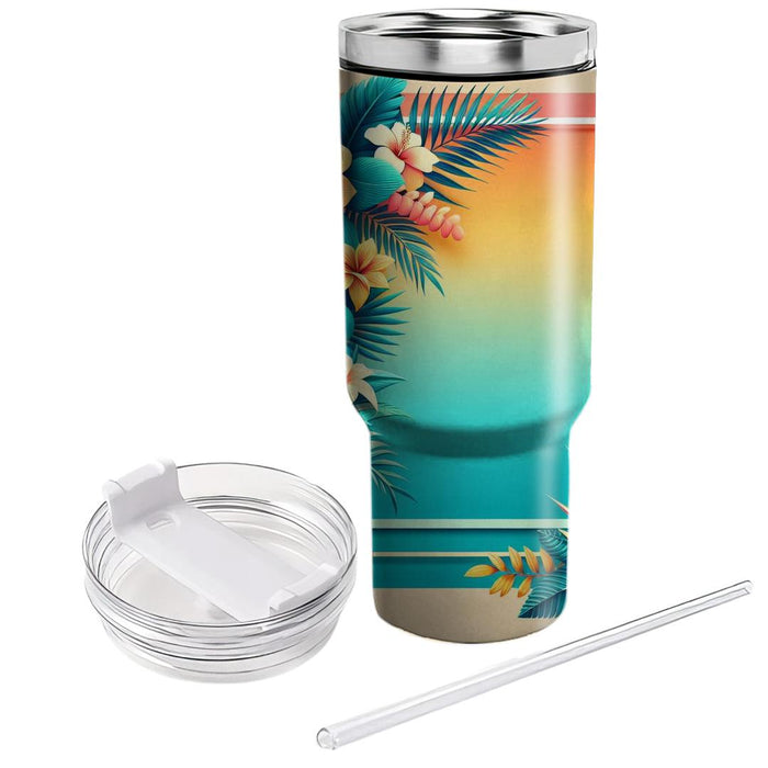 Tropical Summer Vibes  Tumbler Cups