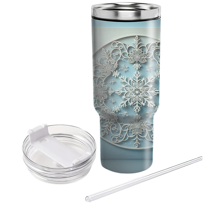 Winter Snowflake Harmony  Personalized Tumblers