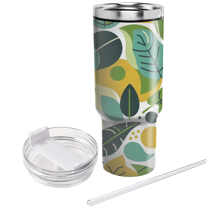 Abstract Leafy Shapes Decorative Tumblers