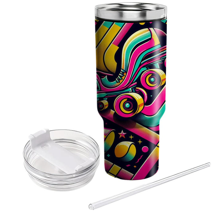 Vibrant Roller Rink  Tumbler Cups