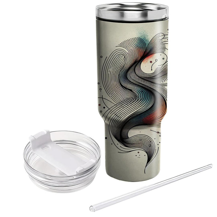 Abstract Line Art  Travel Tumblers