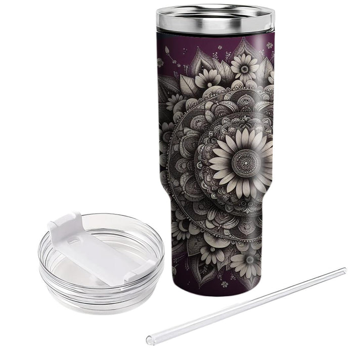 Floral Cascade Mandala  Tumblers For Gifts