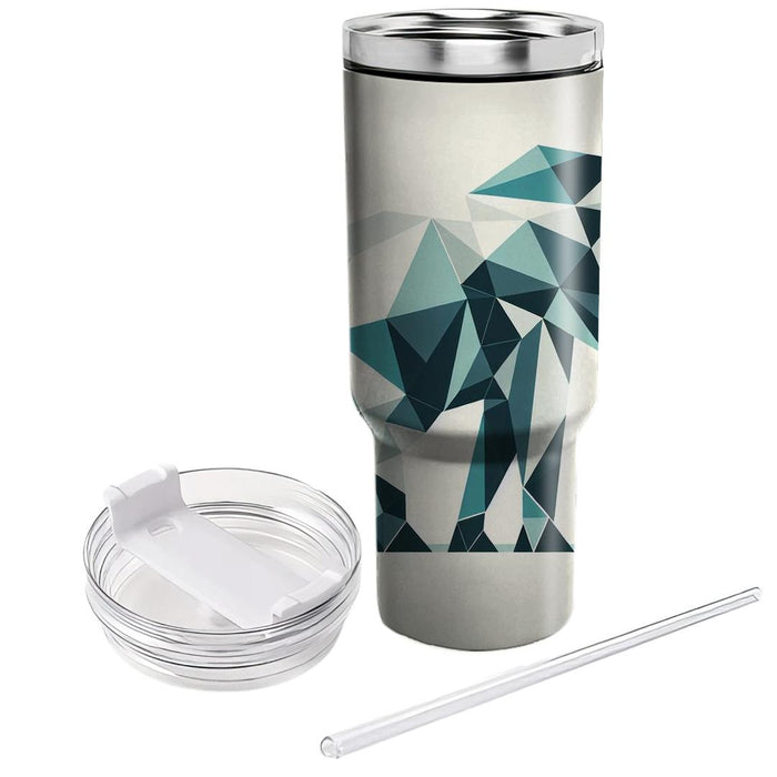 Geometric Elephant Silhouette  Tumbler Cups