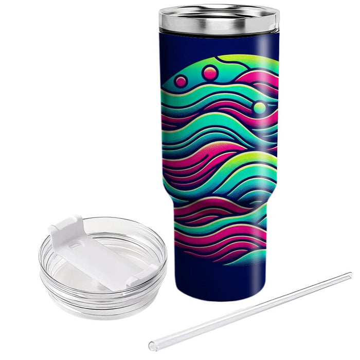 Vibrant Waves  Tumblers With Lids