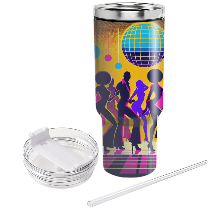 Vintage Disco Dancers Travel Tumblers