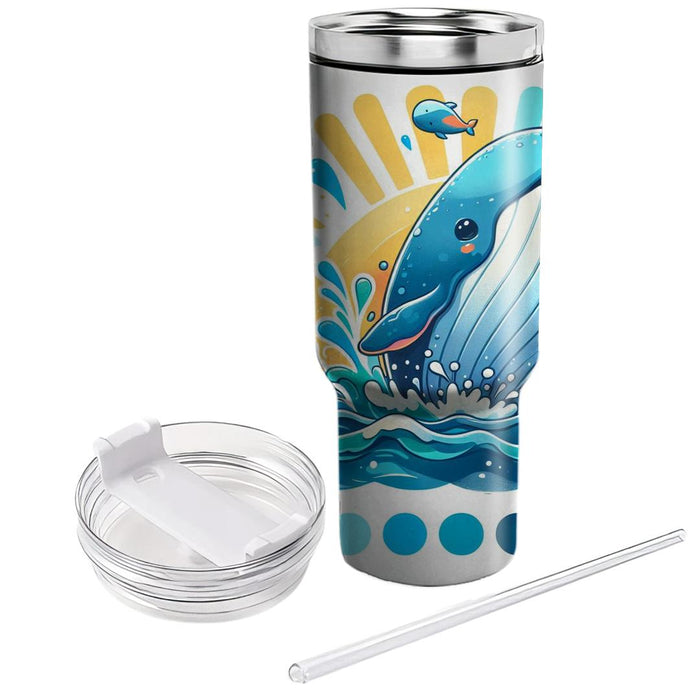 Funky Whale Splash  Custom Tumblers