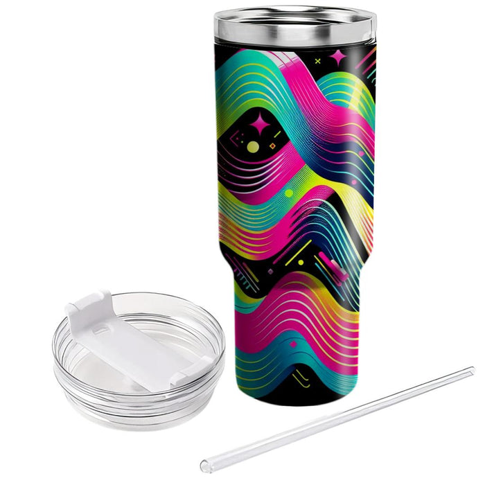 Neon Party Waves  Tumblers For Gifts