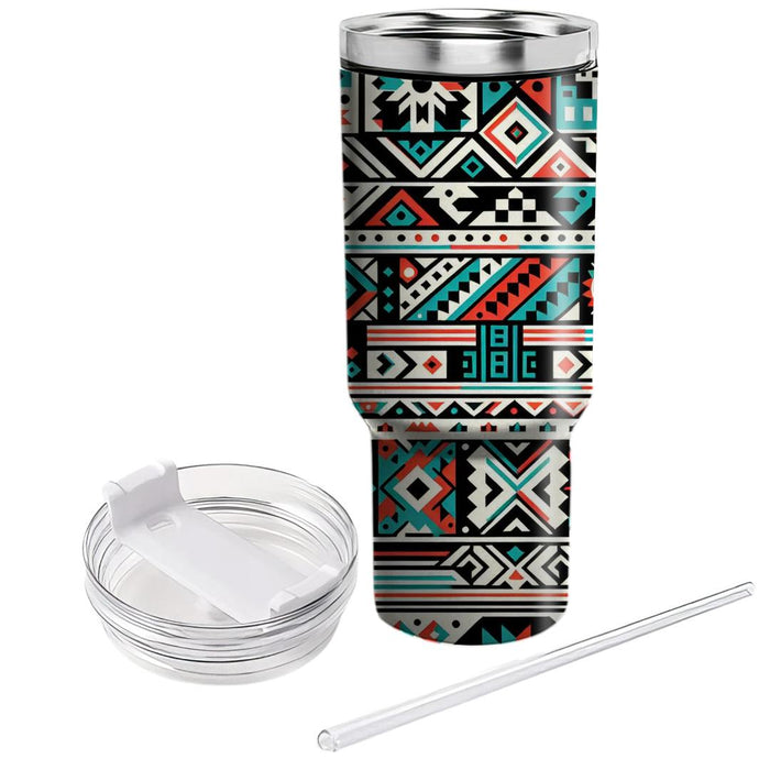 Bold Aztec Pattern  Insulated Tumblers