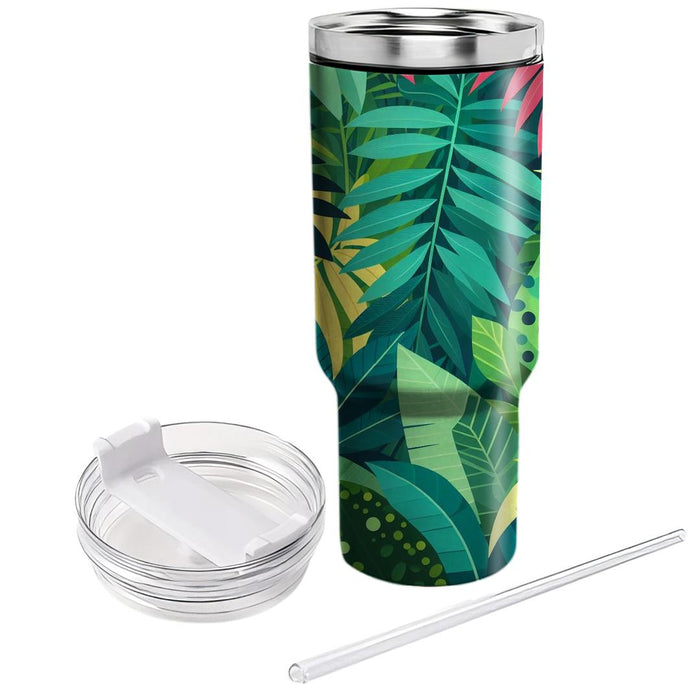 Tropical Paradise Leaves  Decorative Tumblers