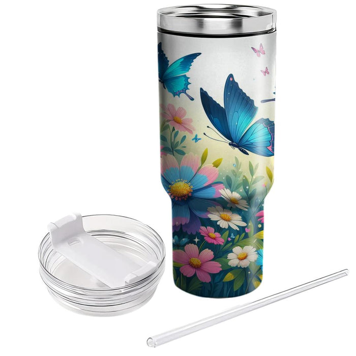 Vibrant Butterfly Dance  Insulated Tumblers