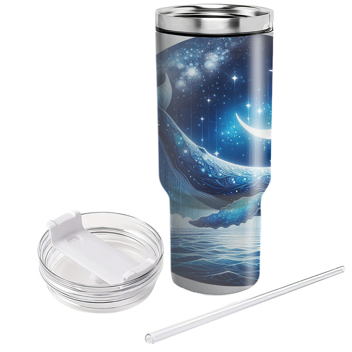 Starlit Whale Journey  Tumblers With Lids