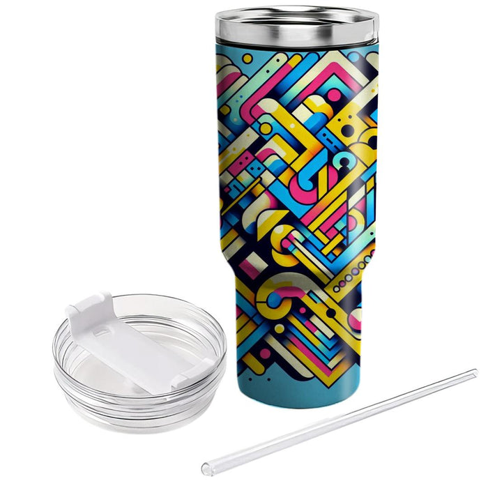 Bright Geometric  Travel Tumblers