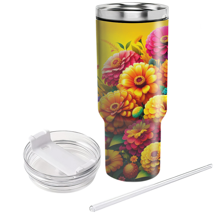 Bright Blooms Extravaganza  Unique Tumblers